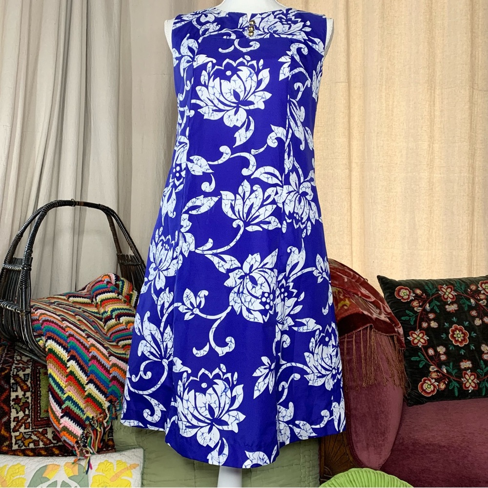 80s Hawaiian Shift Dress